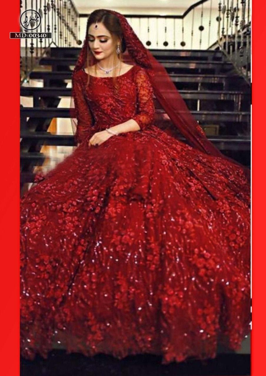 Mariam Maria Heavy Embroidered Net Wedding Gown